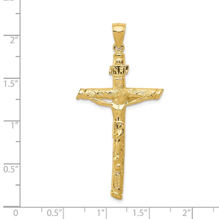 Goldia PreStyled Sets 14k Yellow Gold INRI Crucifix Pendant