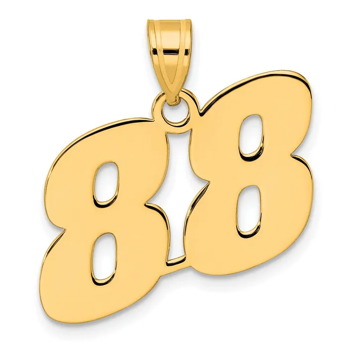Goldia PreStyled Sets 14k Yellow Gold Polished Block Number 88 Pendant