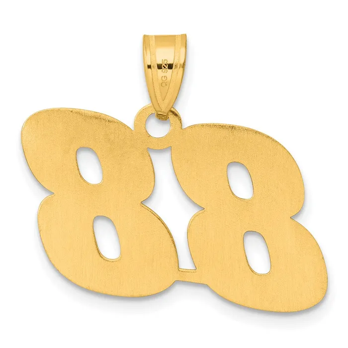 Goldia PreStyled Sets 14k Yellow Gold Polished Block Number 88 Pendant