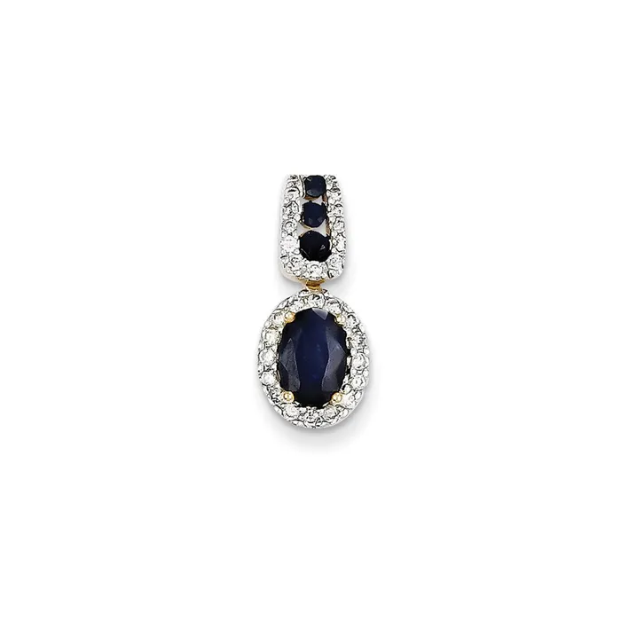 Goldia PreStyled Sets 14K Yellow Gold Real Diamond u0026 Sapphire Pendant Goldia PreStyled Sets 14K Yellow Gold Real Diamond u0026 Sapphire Pendant