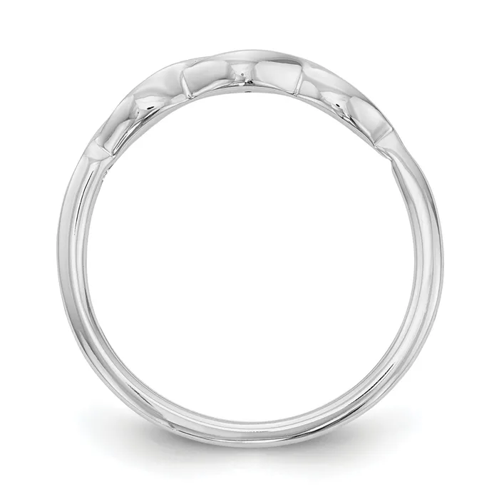 Goldia Rings 002ct CZ Solid Real 14k White Gold Wedding Wedding Band Ring