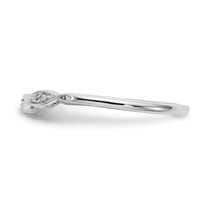 Goldia Rings 002ct CZ Solid Real 14k White Gold Wedding Wedding Band Ring