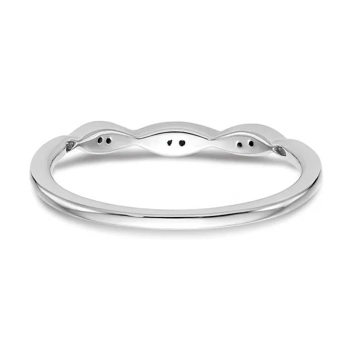 Goldia Rings 002ct CZ Solid Real 14k White Gold Wedding Wedding Band Ring