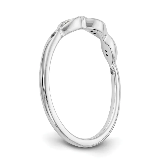Goldia Rings 002ct CZ Solid Real 14k White Gold Wedding Wedding Band Ring