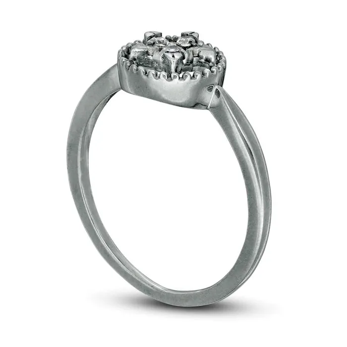 Goldia Rings 013 CT TW Composite Natural Diamond Star in Circle Ring in Sterling Silver Goldia Rings 013 CT TW Composite Natural Diamond Star in Circle Ring in Sterling Silver