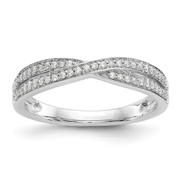 Goldia Rings 019ct CZ Solid Real 14K White Gold Wedding Wedding Band Ring Goldia Rings 019ct CZ Solid Real 14K White Gold Wedding Wedding Band Ring