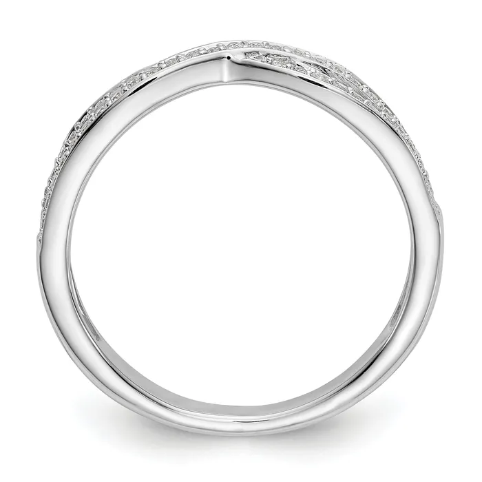 Goldia Rings 019ct CZ Solid Real 14K White Gold Wedding Wedding Band Ring