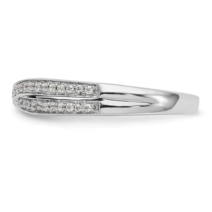 Goldia Rings 019ct CZ Solid Real 14K White Gold Wedding Wedding Band Ring