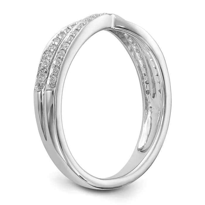 Goldia Rings 019ct CZ Solid Real 14K White Gold Wedding Wedding Band Ring