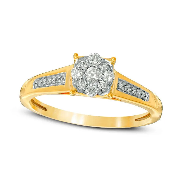 Goldia Rings 020 CT TW Composite Natural Diamond Promise Ring in Solid 10K Yellow Gold Goldia Rings 020 CT TW Composite Natural Diamond Promise Ring in Solid 10K Yellow Gold