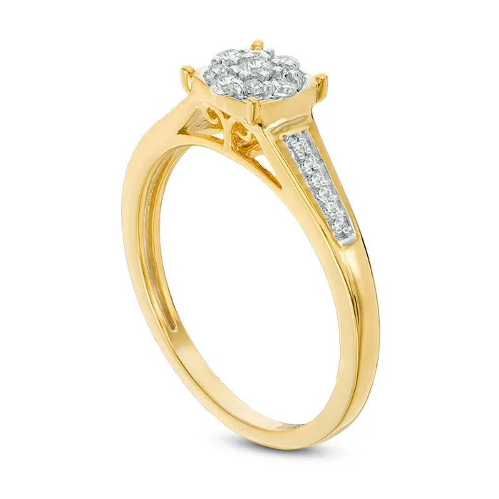Goldia Rings 020 CT TW Composite Natural Diamond Promise Ring in Solid 10K Yellow Gold Goldia Rings 020 CT TW Composite Natural Diamond Promise Ring in Solid 10K Yellow Gold