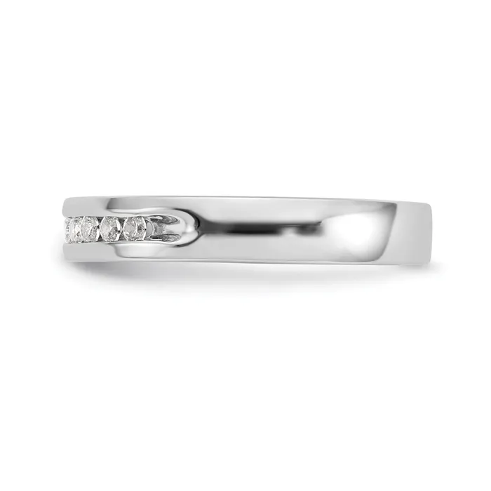 Goldia Rings 020ct CZ Solid Real 14K White Gold 1017mm Stone Ladies Wedding Band Ring