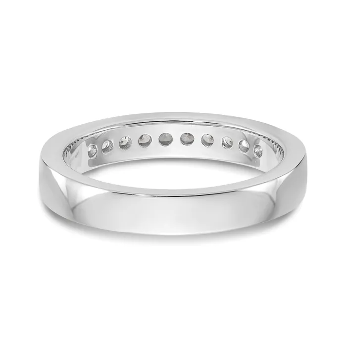 Goldia Rings 020ct CZ Solid Real 14K White Gold 1017mm Stone Ladies Wedding Band Ring