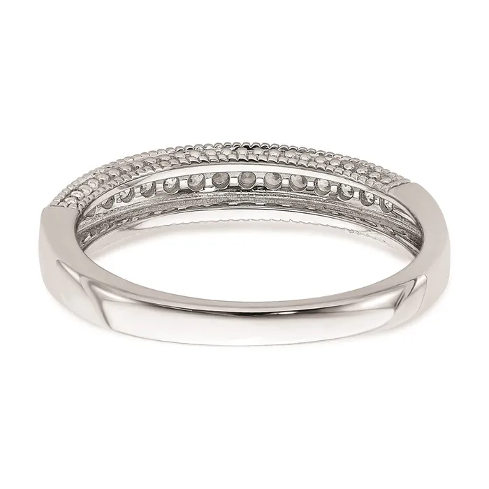 Goldia Rings 020ct CZ Solid Real 14K White Gold Wedding Band Ring