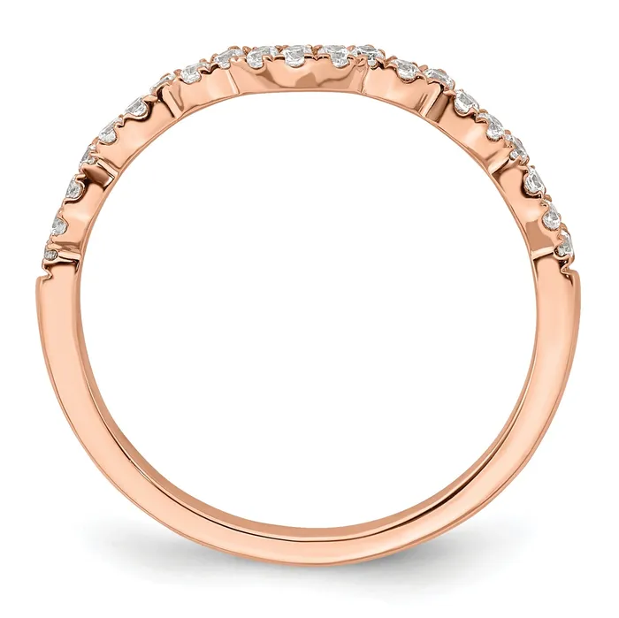 Goldia Rings 022ct CZ Solid Real 14k Rose Polish Matching Wedding Wedding Band Ring