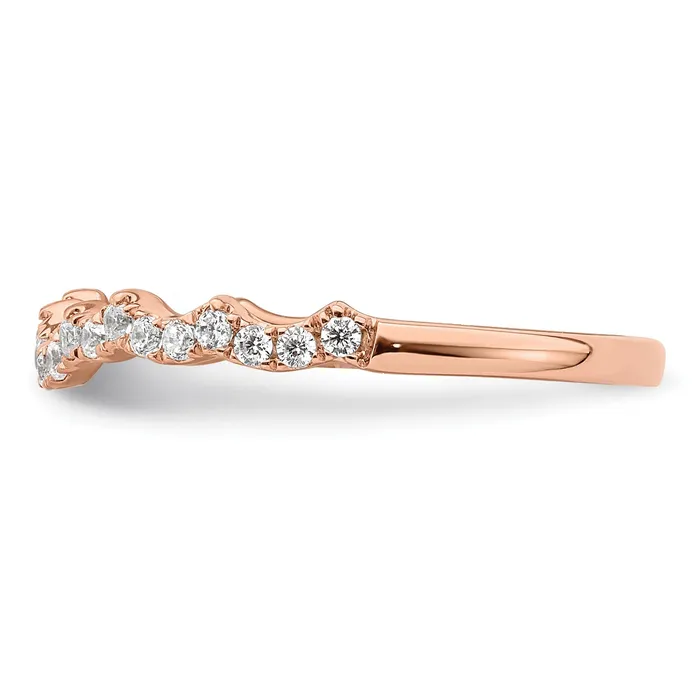 Goldia Rings 022ct CZ Solid Real 14k Rose Polish Matching Wedding Wedding Band Ring