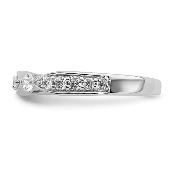 Goldia Rings 035ct CZ Solid Real 14k White Gold Wedding Band Ring