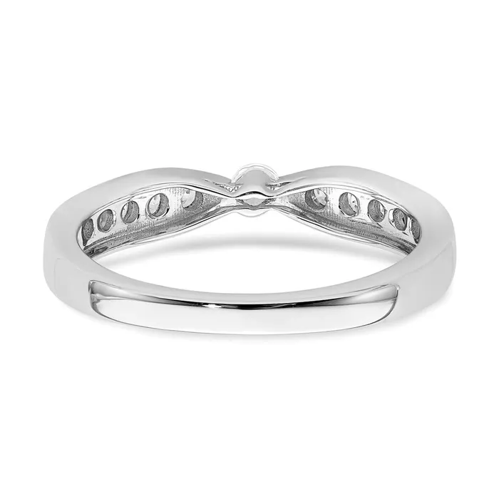 Goldia Rings 035ct CZ Solid Real 14k White Gold Wedding Band Ring