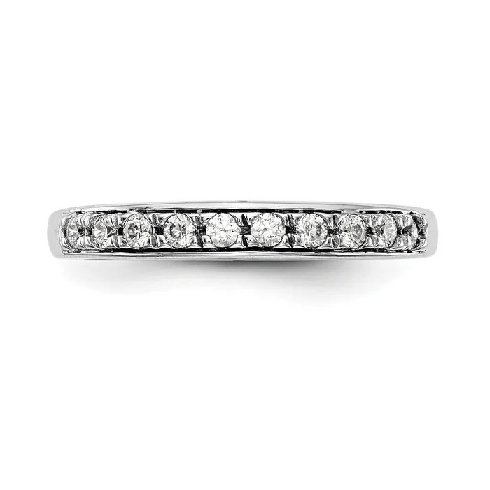 Goldia Rings 050ct CZ Solid Real 14k White Gold Wedding Wedding Band Ring