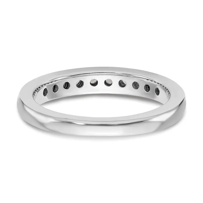 Goldia Rings 050ct CZ Solid Real 14k White Gold Wedding Wedding Band Ring