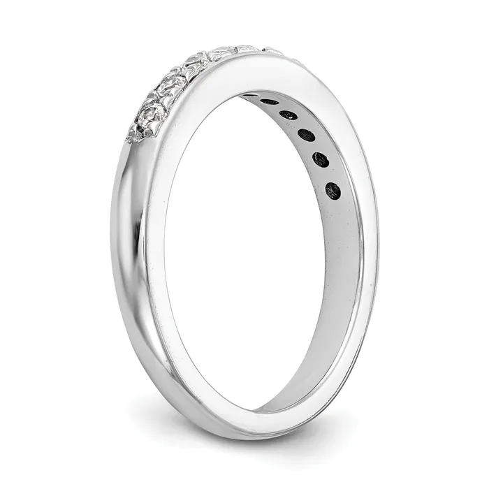 Goldia Rings 050ct CZ Solid Real 14k White Gold Wedding Wedding Band Ring