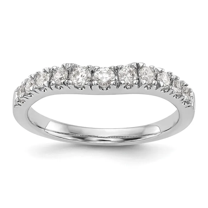 Goldia Rings 100ct CZ Solid Real 14K White Gold Wedding Wedding Band Ring Goldia Rings 100ct CZ Solid Real 14K White Gold Wedding Wedding Band Ring