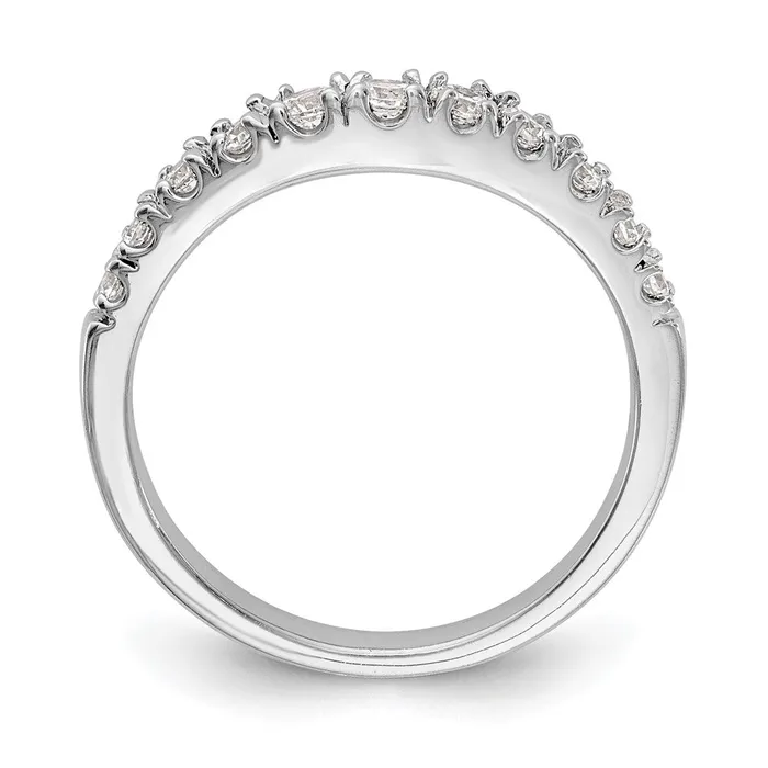 Goldia Rings 100ct CZ Solid Real 14K White Gold Wedding Wedding Band Ring