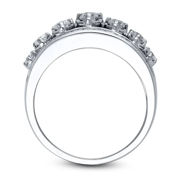 Goldia Rings 15 CT TW Composite Marquise Natural Diamond Seven Stone Ring in Solid 10K White Gold Goldia Rings 15 CT TW Composite Marquise Natural Diamond Seven Stone Ring in Solid 10K White Gold