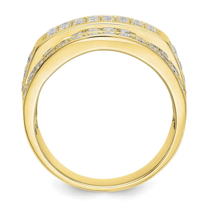 Goldia Rings 10k Yellow Gold 2 Ct Lab Grown Diamond VSSI G Mens Ring
