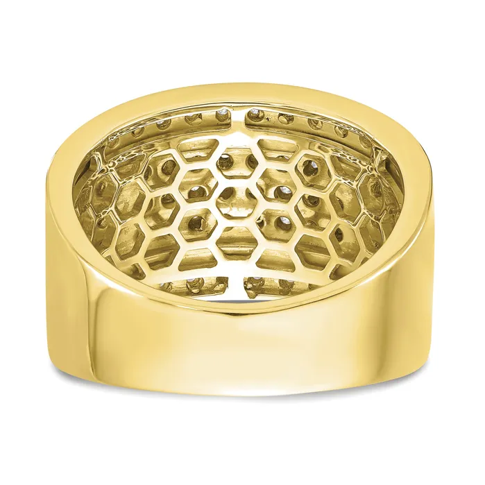 Goldia Rings 10k Yellow Gold 2 Ct Lab Grown Diamond VSSI G Mens Ring