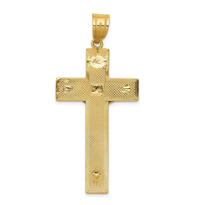 Goldia Rings 14k Twotone Gold Diamondcut Crucifix Pendant