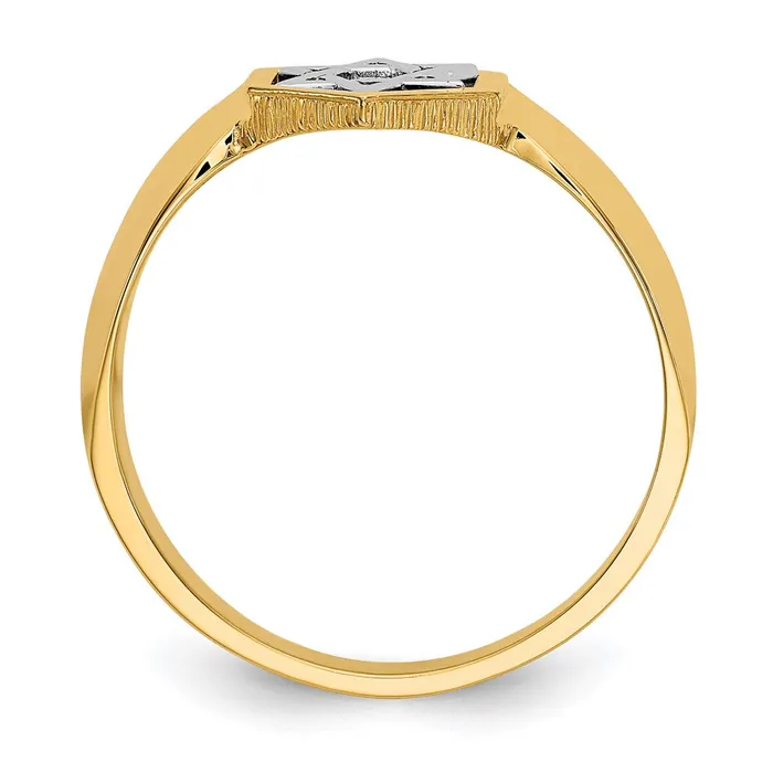 Goldia Rings 14k TwoTone Gold Polished Star of David Ring