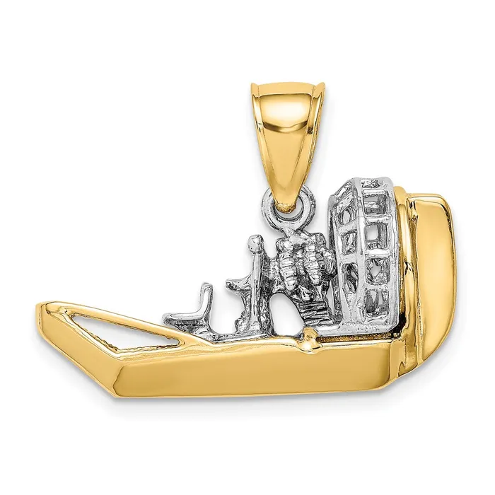 Goldia Rings 14k Twotone Gold Twotone Gold 3D Airboat Charm