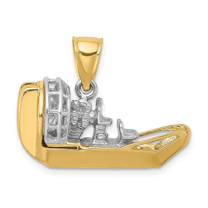 Goldia Rings 14k Twotone Gold Twotone Gold 3D Airboat Charm