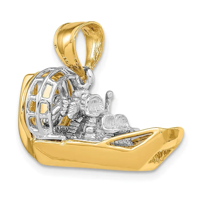 Goldia Rings 14k Twotone Gold Twotone Gold 3D Airboat Charm