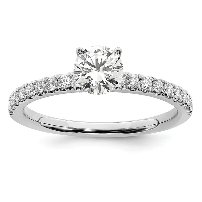 Goldia Rings 14k White Gold 12 Ct Lab Grown Diamond VSSI G Round Engagement Ring Goldia Rings 14k White Gold 12 Ct Lab Grown Diamond VSSI G Round Engagement Ring