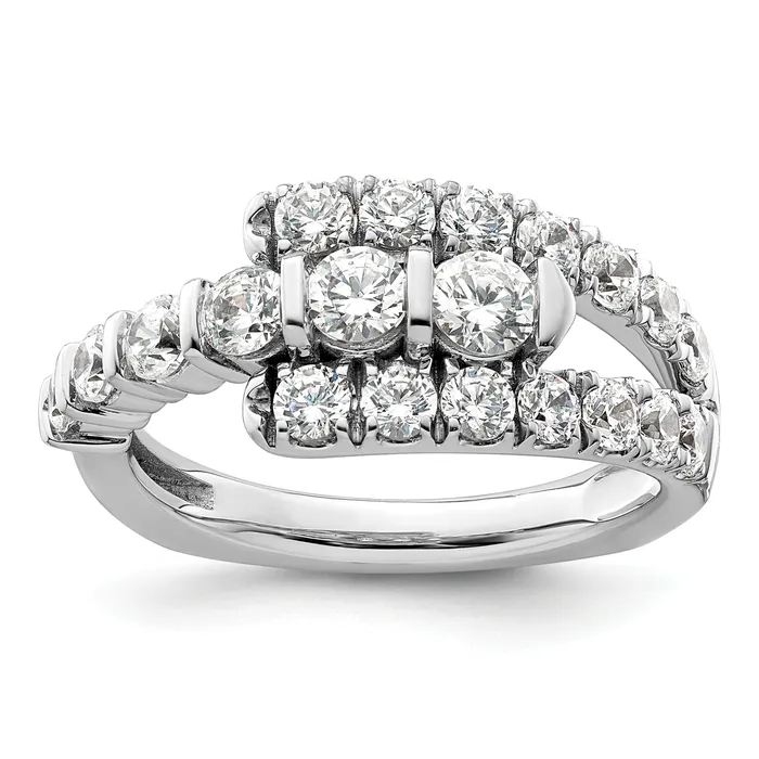 Goldia Rings 14k White Gold 1 38 Ct Lab Grown Diamond VSSI G Fashion Ring