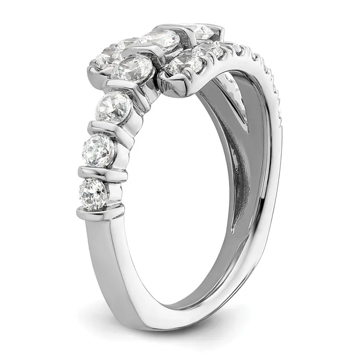 Goldia Rings 14k White Gold 1 38 Ct Lab Grown Diamond VSSI G Fashion Ring
