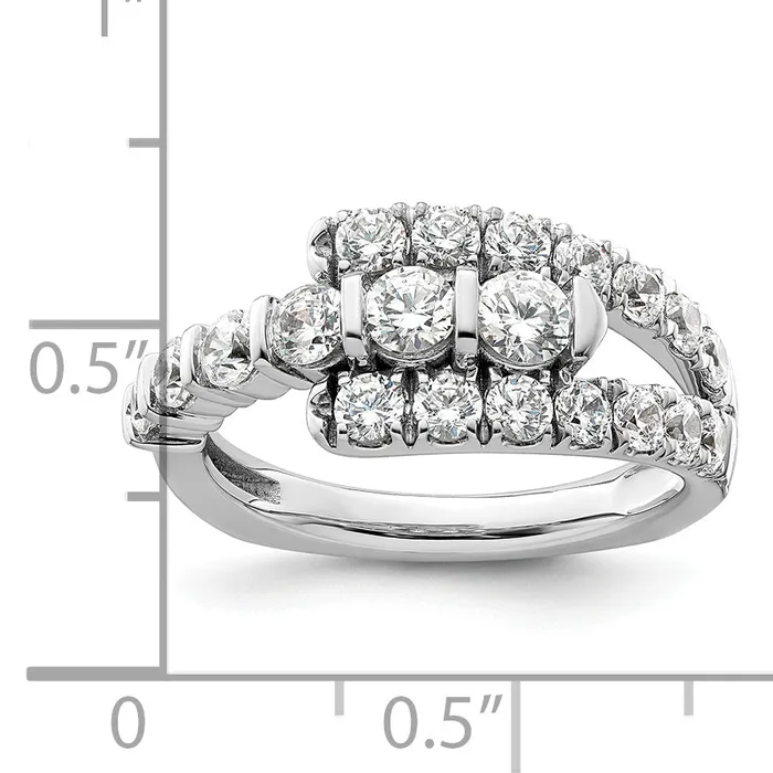 Goldia Rings 14k White Gold 1 38 Ct Lab Grown Diamond VSSI G Fashion Ring