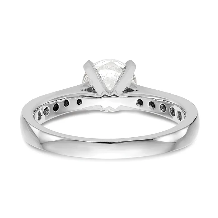 Goldia Rings 14k White Gold 14 Ct Lab Grown Diamond VSSI G 1 Ct Center Round Engagement Ring