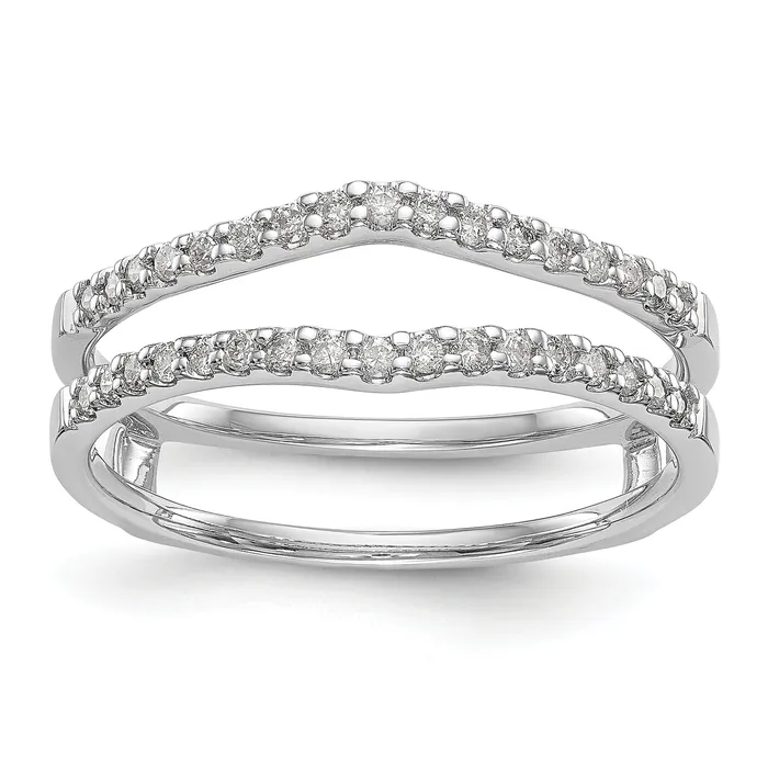 Goldia Rings 14k White Gold 14 Ct Lab Grown Diamond VSSI G Ring Guard