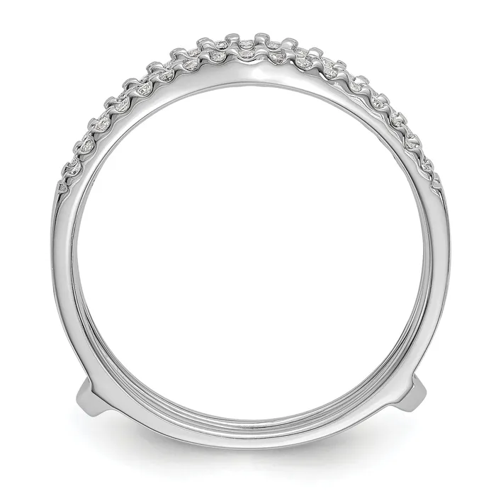 Goldia Rings 14k White Gold 14 Ct Lab Grown Diamond VSSI G Ring Guard