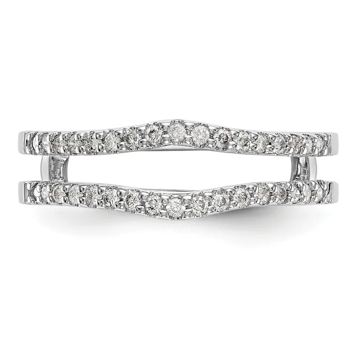 Goldia Rings 14k White Gold 14 Ct Lab Grown Diamond VSSI G Ring Guard