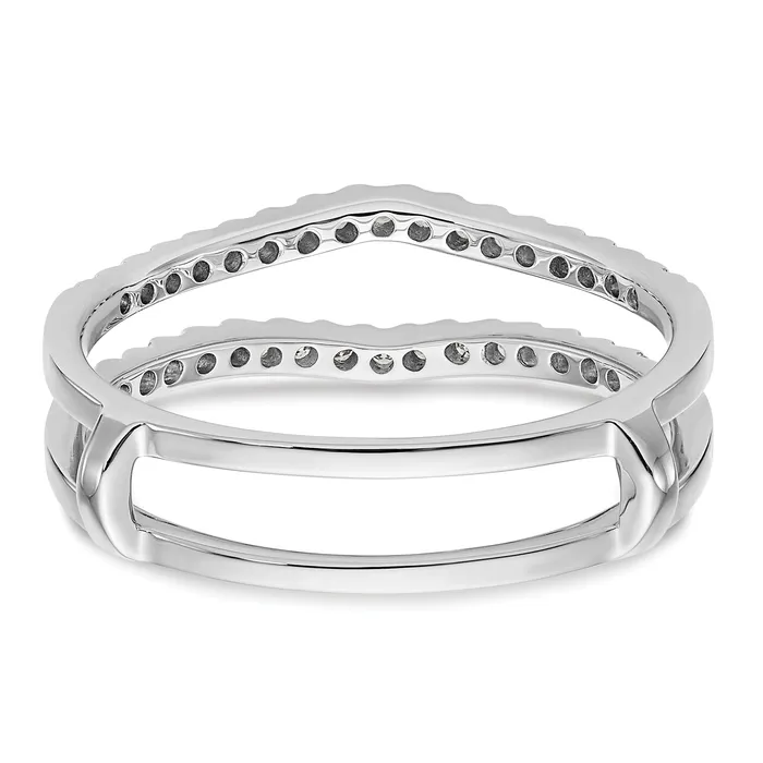 Goldia Rings 14k White Gold 14 Ct Lab Grown Diamond VSSI G Ring Guard