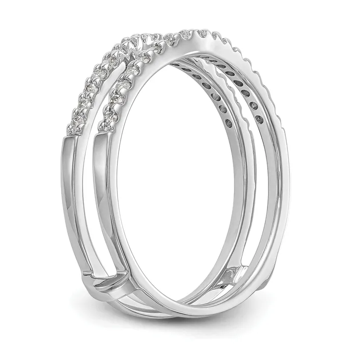 Goldia Rings 14k White Gold 14 Ct Lab Grown Diamond VSSI G Ring Guard