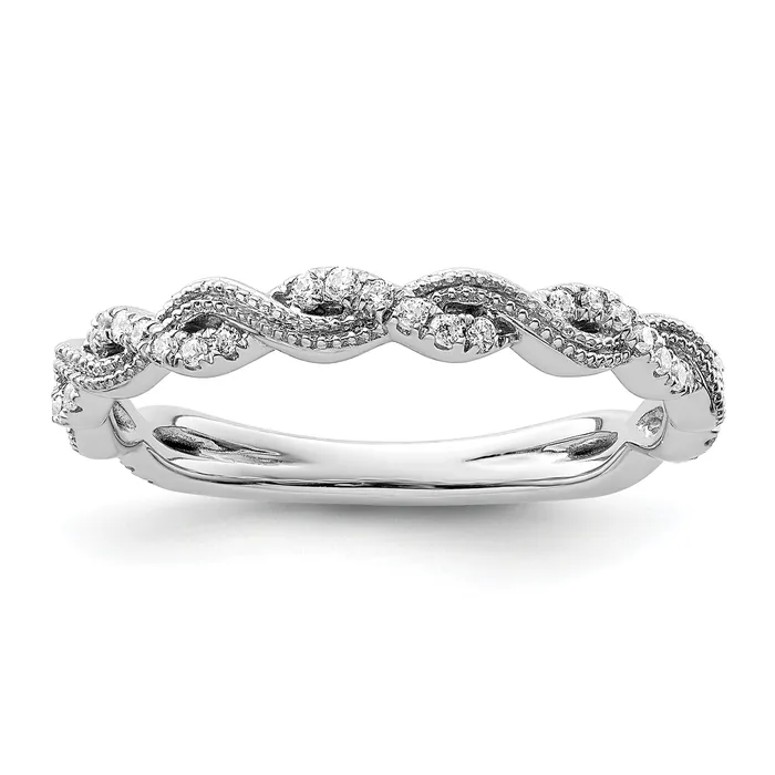 Goldia Rings 14k White Gold 16 Ct Lab Grown Diamond VSSI G Wedding Band Ring Goldia Rings 14k White Gold 16 Ct Lab Grown Diamond VSSI G Wedding Band Ring