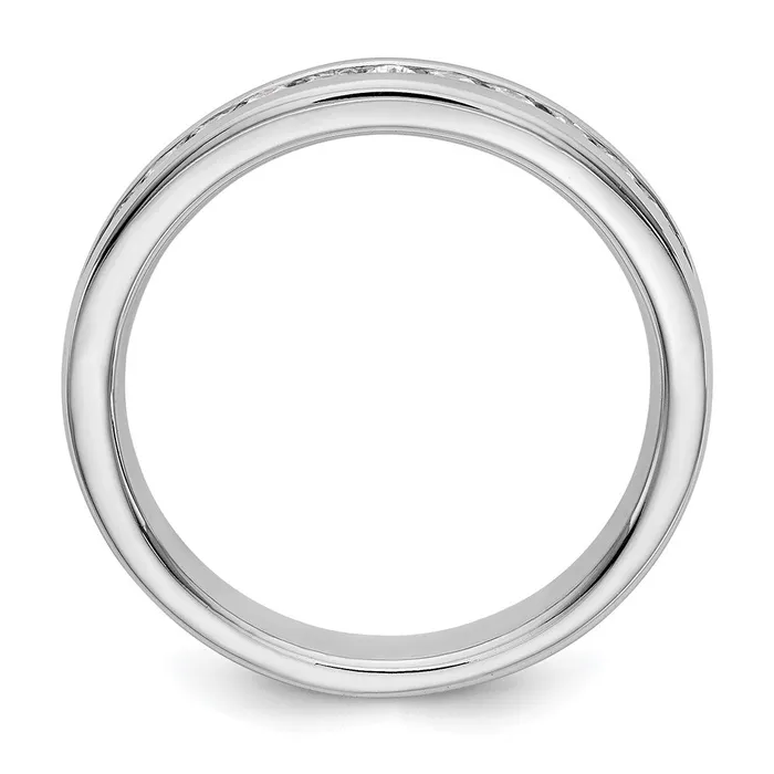 Goldia Rings 14k White Gold 11Stone 13 carat Round Diamond Complete Channel Band