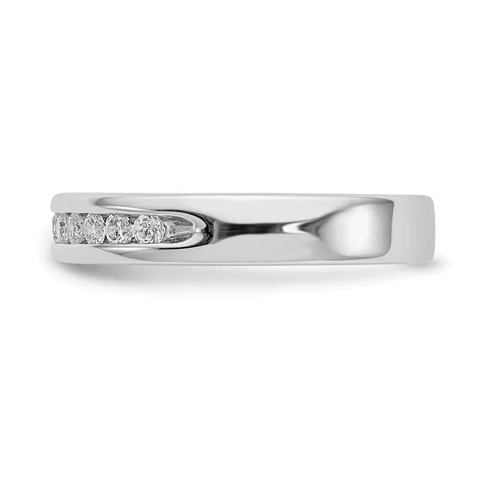 Goldia Rings 14k White Gold 11Stone 13 carat Round Diamond Complete Channel Band