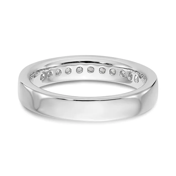 Goldia Rings 14k White Gold 11Stone 13 carat Round Diamond Complete Channel Band