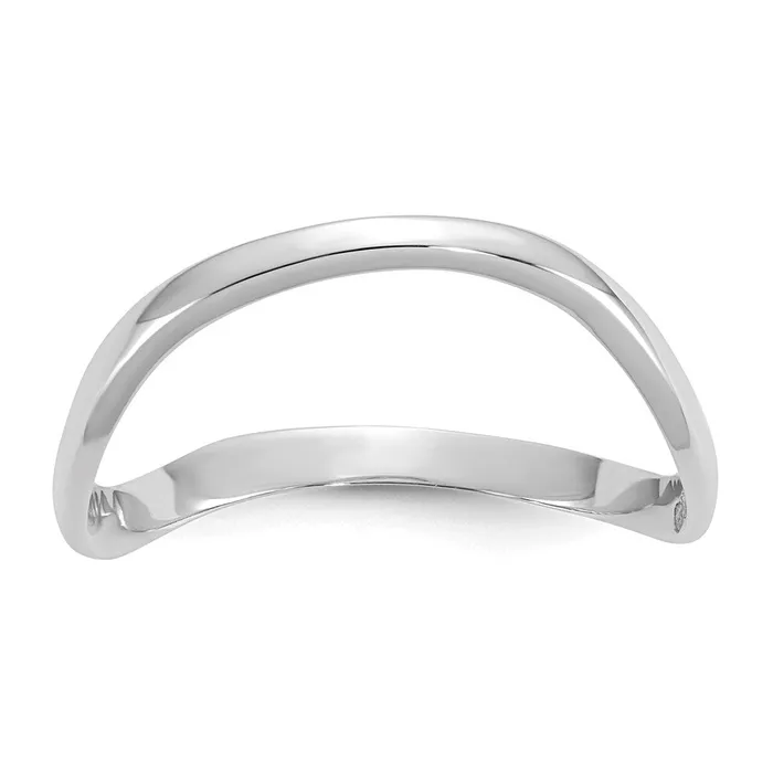 Goldia Rings 14K White Gold Polished Wave Fashion Thumb Ring